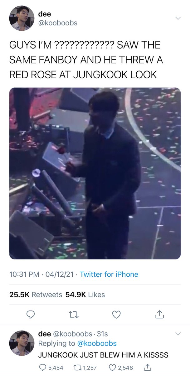 brattykv's tweet photo. taekook au 

it turns out that the fanboy who threw roses at jungkook during his concert wasn't just a fanboy after all https://t.co/ma8fskXsbp