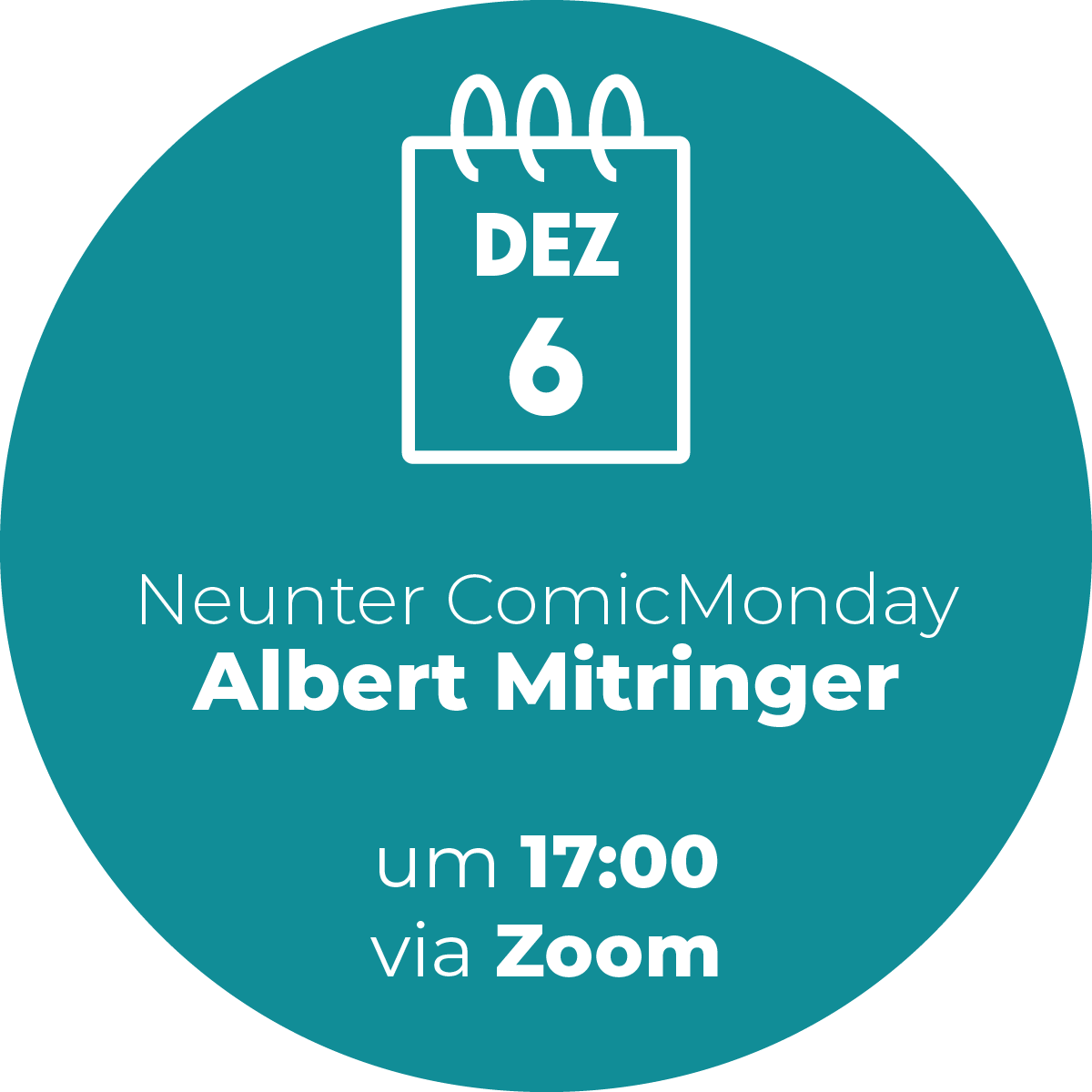 Am kommenden Montag findet unser erster ComicMonday im OeGeC Comic Advent statt. Wir freuen uns auf ein Künstler*innen-Gespräch mit Albert Mitringer dem Autor der Graphic Novels LILA und Requiem. Weitere Details im Programm: bit.ly/comic-advent