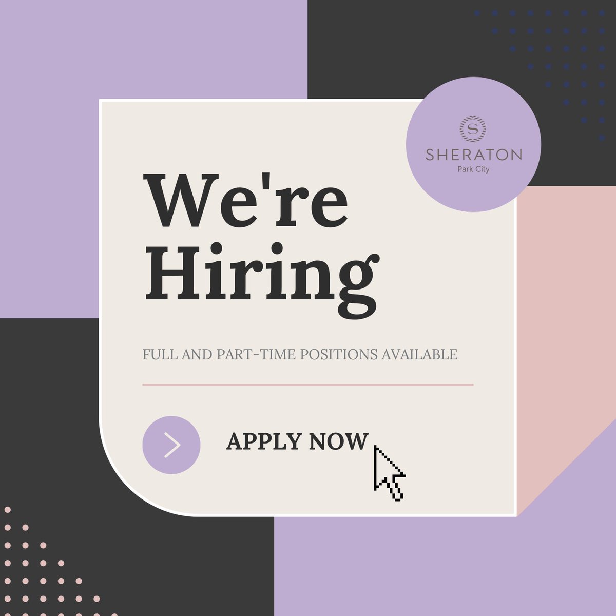 PCSheraton's tweet image. Endless Opportunities 🤝 Sheraton Park City Hotel

To learn more about several full and part-time positions currently available, visit bit.ly/3DmIPiS.