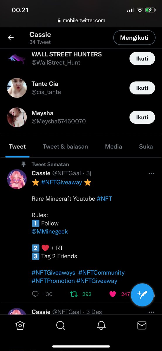 BecakWin777's tweet photo. @princesspromos_ @NFTGaal Done https://t.co/fG2v9eohL6