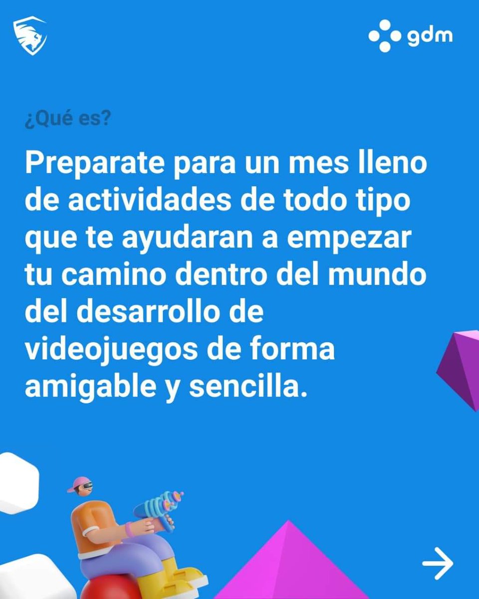 gdscuanl's tweet photo. 📣 ¡Comunidad!

🔥 Es un gusto para nosotros anunciar que el evento de este mes de diciembre será:

👾 *Game Dev Month* 👾

¿Qué es?
 👩‍💻 Les tenemos preparado un mes con un calendario lleno de actividades divertidas y amigables para empezar tu camino en la creación de videojuegos https://t.co/R74bekMmqm