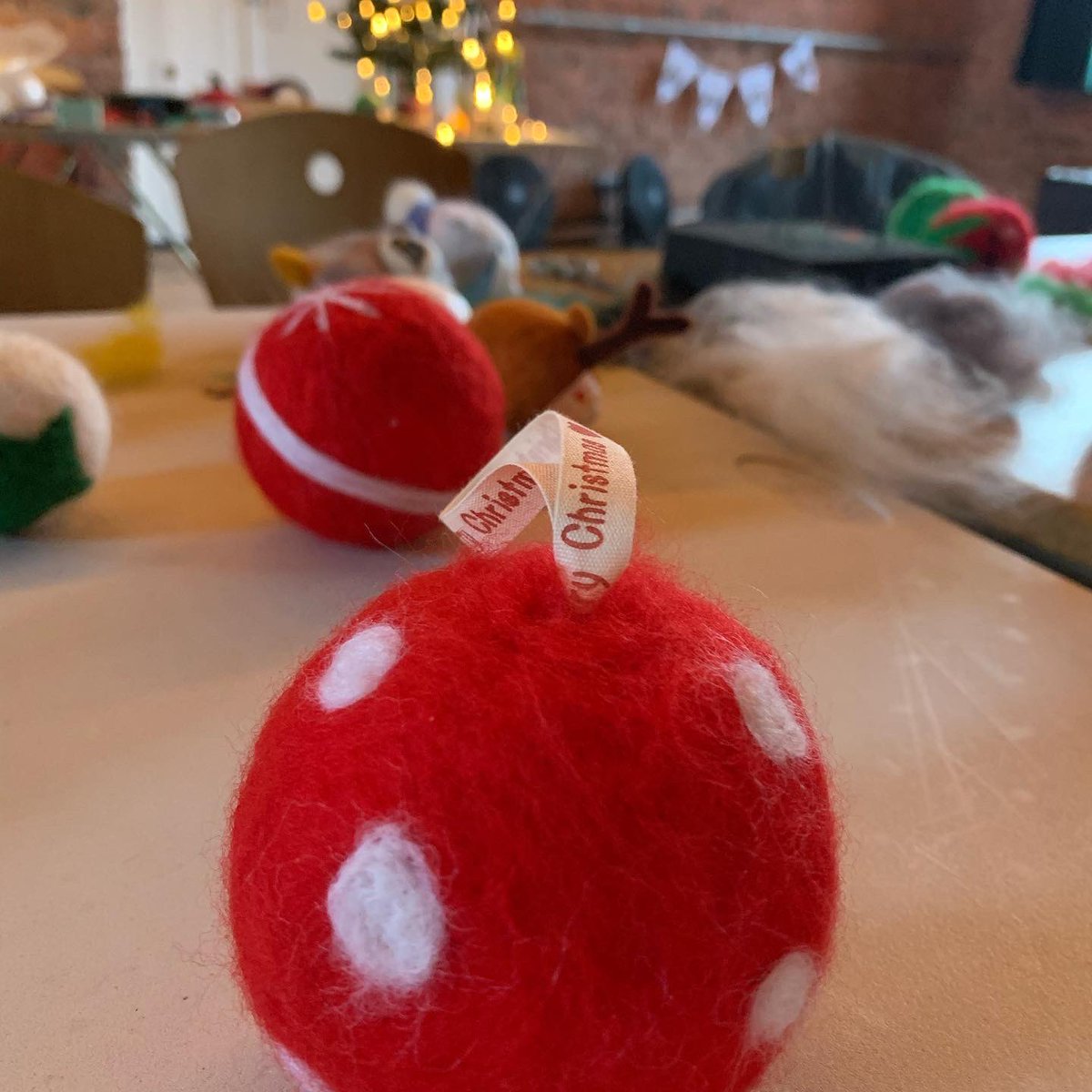 RiaLowrie's tweet photo. Fabulous time spent Christmas crafting workshop this morning, time well spent, very therapeutic @Elainecrooks1 hope Otis was impressed with your version of him 🙊 thank you to Sarah x https://t.co/A2E5pCTx1P