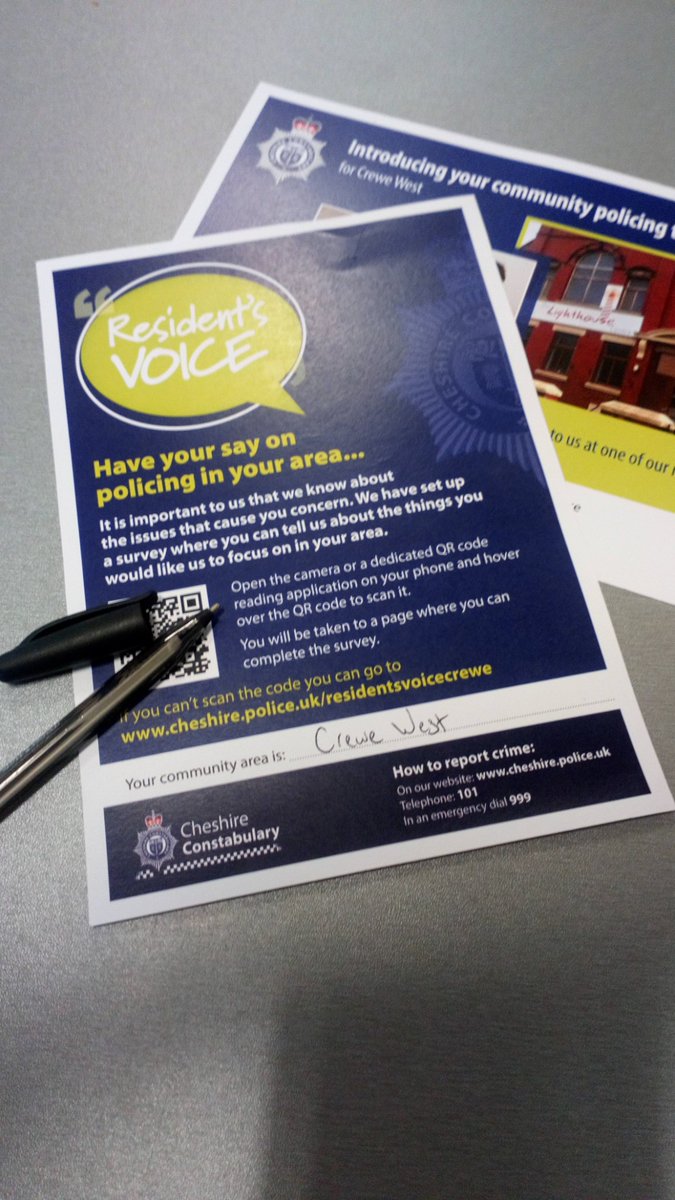 CreweWestPol's tweet photo. Remember to have your say on policing in your area by completing the residents voice survey at https://t.co/BakTj7hwfU

#CreweWest #WeCare https://t.co/nnNntmvqGN