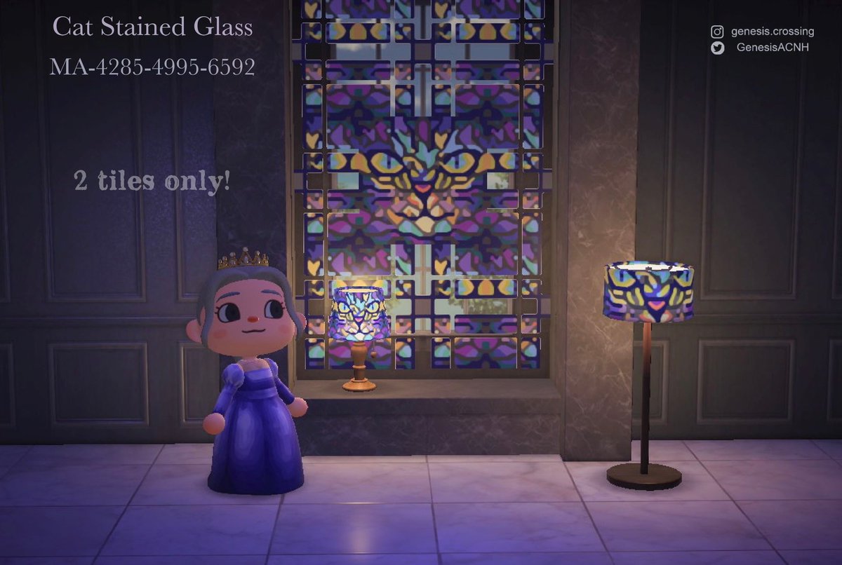 GenesisACNH's tweet photo. “Cat Stained Glass”
It took me 2 hours for drawing, photography and editing. Sometimes I think I should slow down a bit for more attention to details. How do you think?
#acnhwindow #acnhstainedglass
#AnimalCrossingNewHorizons
#ACNH
#AnimalCrossingDesigns https://t.co/5VKrCOcsT6