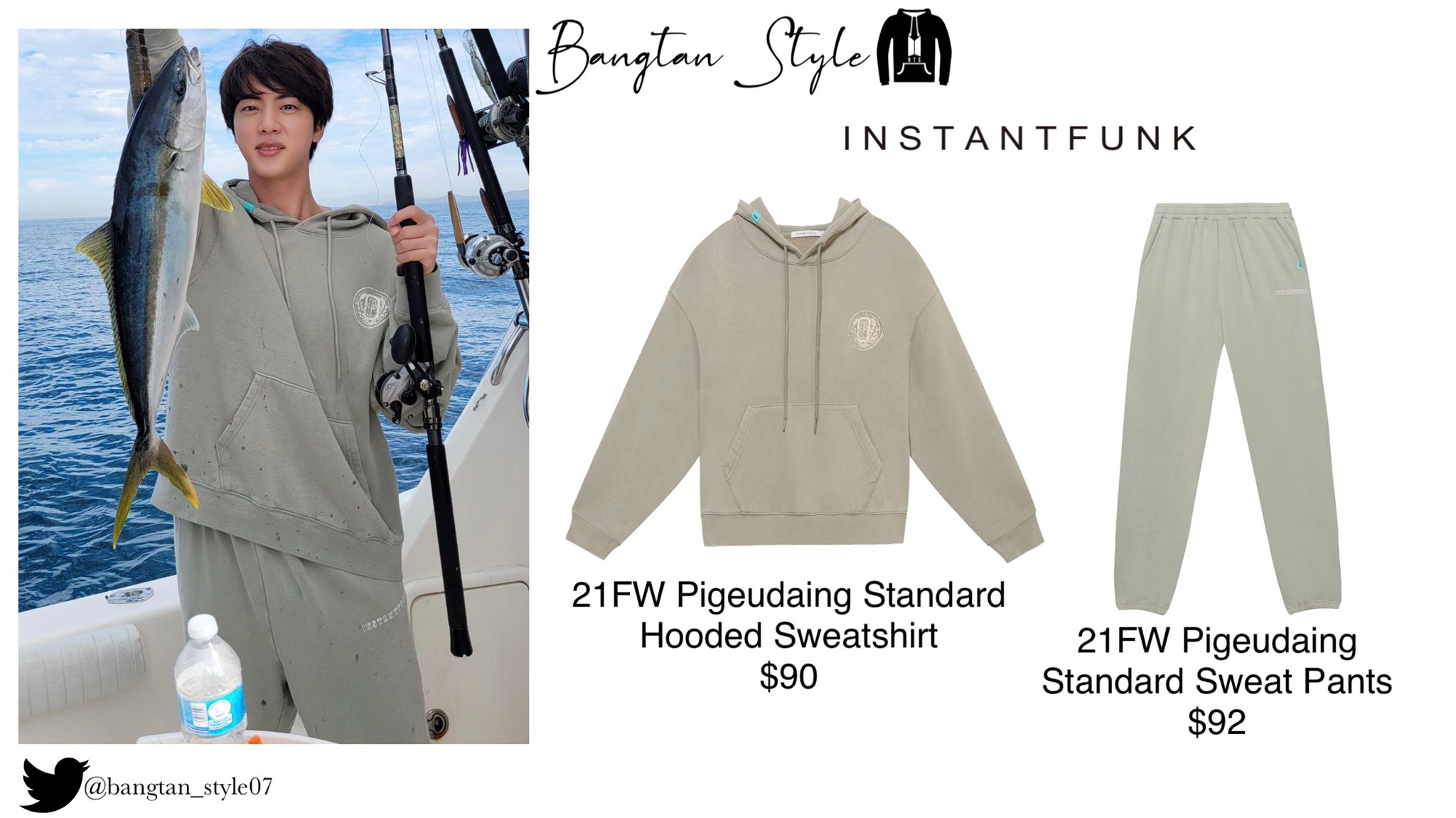 ●INSTANTFUNK● 21FW PIGMENT STANDARD HOODIE ★BTS JIN着用★ WConcept on X: 