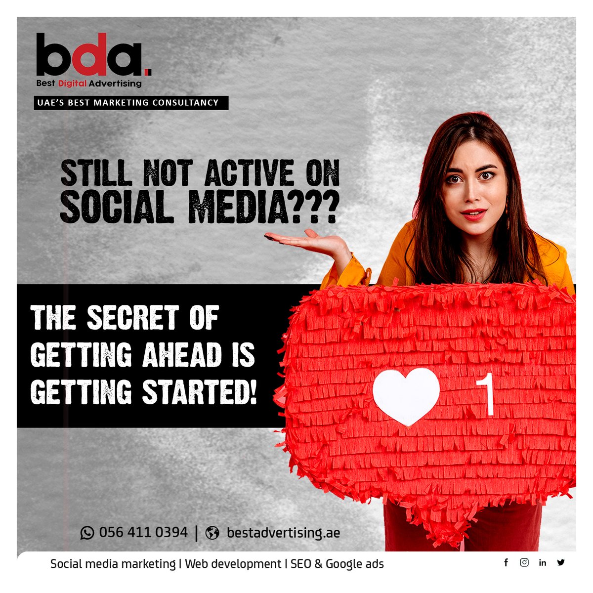 BestDigitalAdv1's tweet photo. Be Where Your Customers are! #socialmediamarketing

Higher Organic Traffic, Higher Leads &amp; Higher Conversions.. Whatsapp Us: https://t.co/Vx64l5ReaA

Call Now: +971 564110394 

#GreatResults #CompetitivePricing #BestDigitalAdvertising #MarketingAgency #marketingagencylift #smm https://t.co/PW1R0TDWka