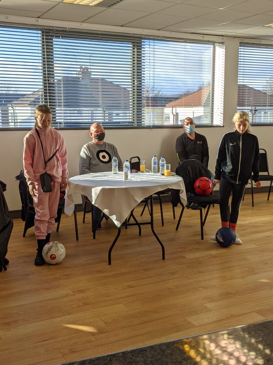 IOPWales's tweet photo. As we wrap up our Physics and Football event at @Wrexham_AFC with @scimadesimple , a big thank you to @DrLCattermole and the rest of the @IOPWales team. And don't forget Daisy and Niamh for their excellent demos #welshphysicsteachers #osof https://t.co/LbdJnKSp46