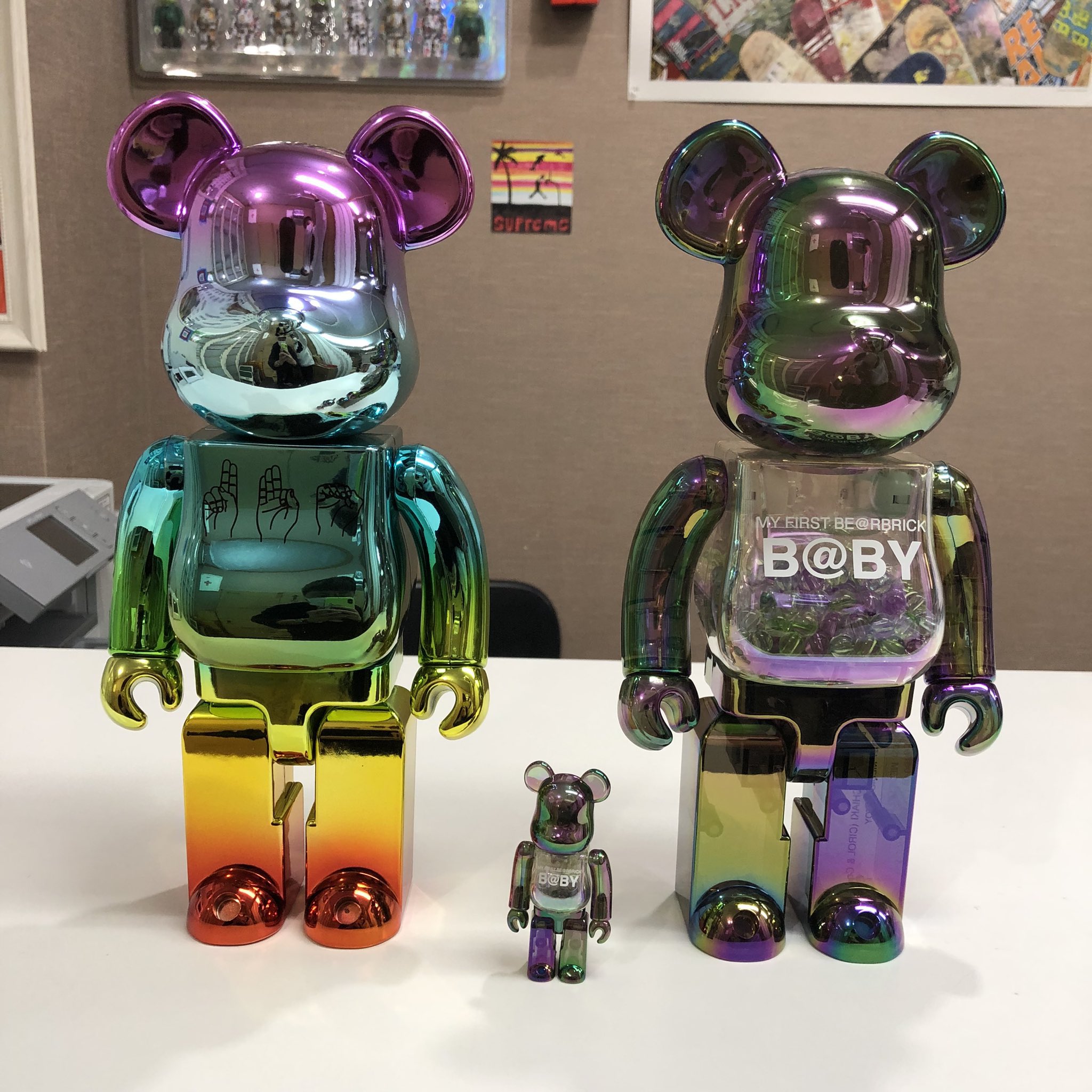 MY FIRST BE@RBRICK B@BY CLEAR BLACK CHRO