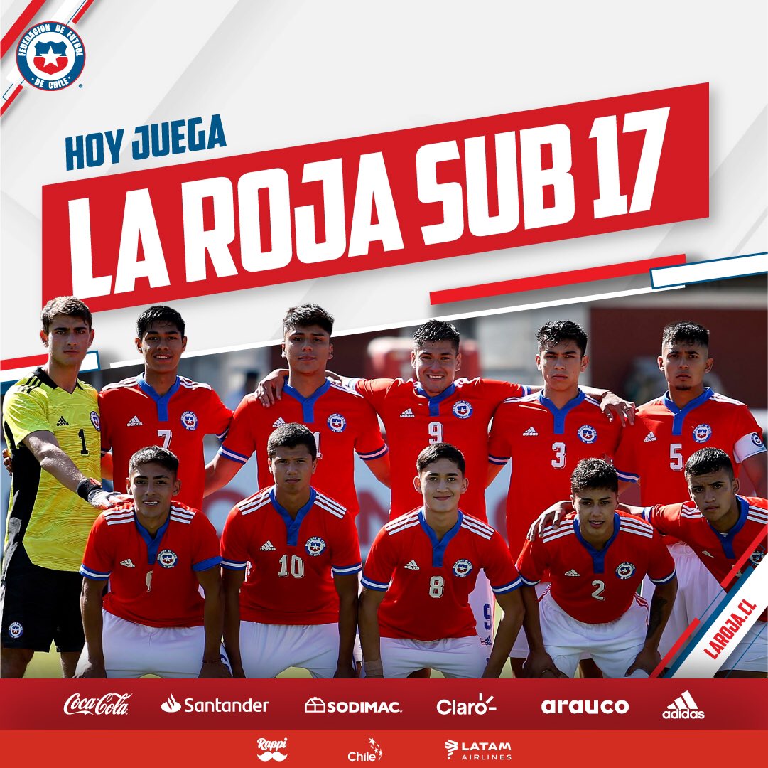 LaRoja's tweet photo. 💪 Se viene un nuevo desafío para #LaRojaSub17 🇨🇱
🔜 Desde las 12:15 horas, los dirigidos por Hernán Caputto se miden ante @evertonsadp por la #Fecha3 de la #CopaSub17 Carlos Campos Silva 🏆
📲📹💻 Sigue EN VIVO el partido por https://t.co/27x5m1W2v9
#VamosLaRoja #VamosChile https://t.co/In8tXXEtRu
