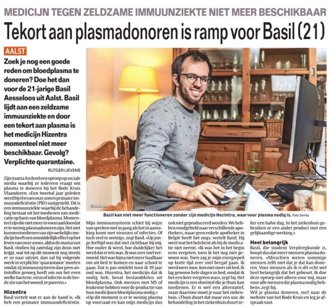 Hey hoi, door een stokbreuk in de medicatie obv plasma die mijn broer nodig heeft om normaal te kunnen functioneren, zitten wij sinds kort zonder. Daarom zou ik willen vragen aan alle mensen die mogen en kunnen doneren om dit te doen! (1/2)
Rt