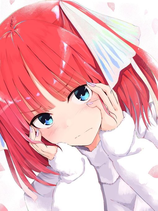 らいらいさんがTwitterに投稿した中野二乃(五等分の花嫁)のイラスト。