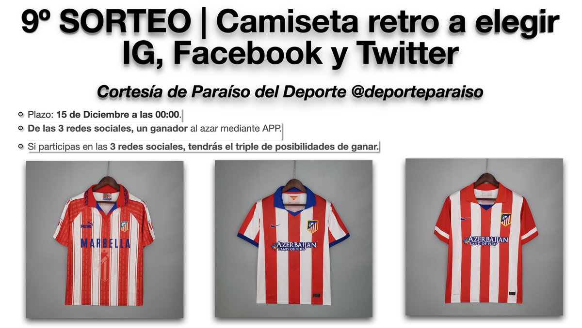 Todo_atleti's tweet photo. Noveno sorteo de nuestro portal. 
Muy fácil.

➖Seguir a @Todo_atleti y @DeporteParaiso 
➖RT este tweet.

Mucha suerte familia ❤️🤍

#atleti https://t.co/TMDUFH6gnA
