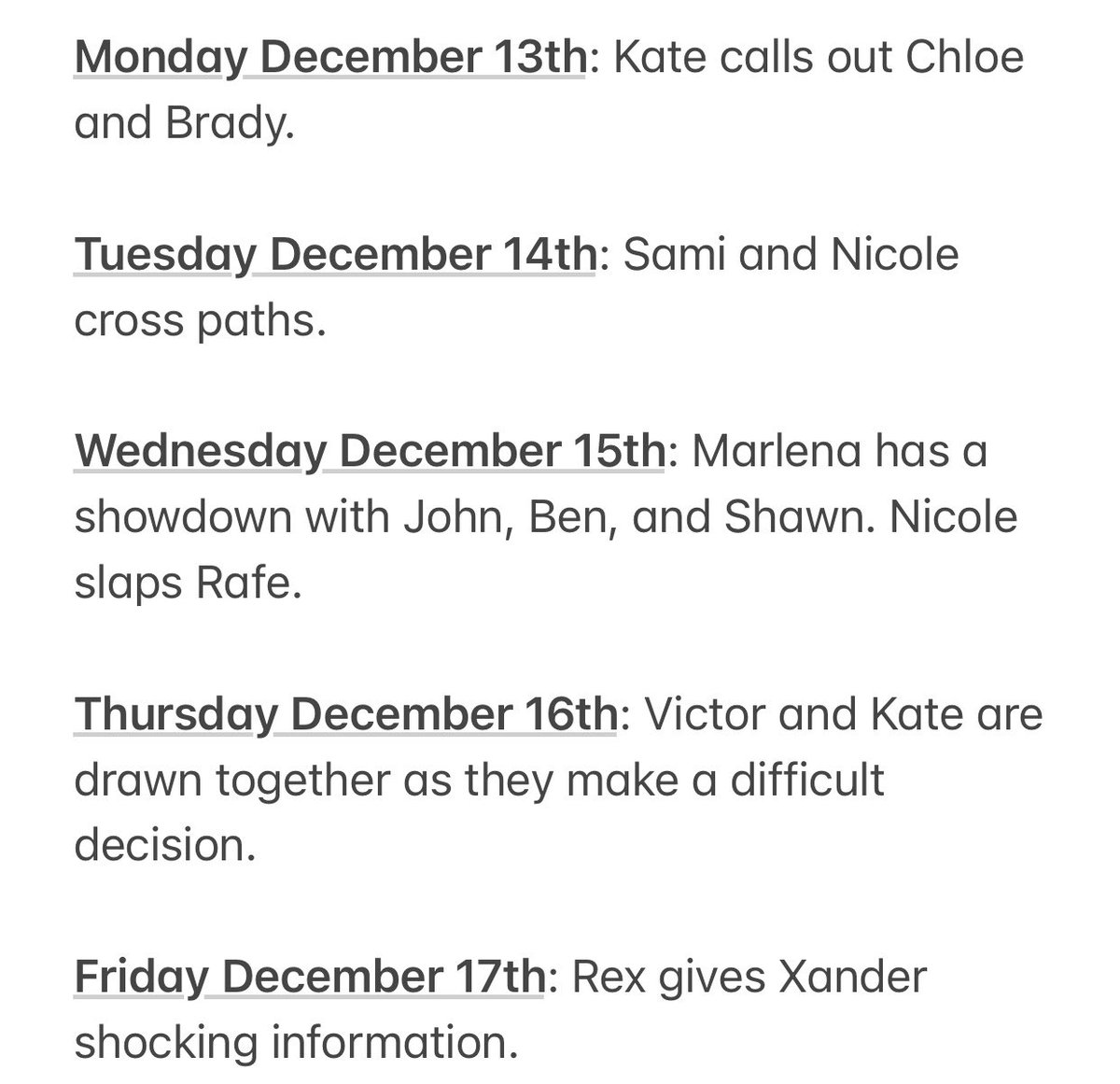 SaraCiuzio's tweet photo. #Days Week of December 13th Paraphrased SoapsSheKnows Spoilers #Broe #EJami #EJole #Jarlena #JarDevil #Cin #Shelle #Racole #Phloe #Xarah #Xwen #Gander https://t.co/zEx5HZabTI