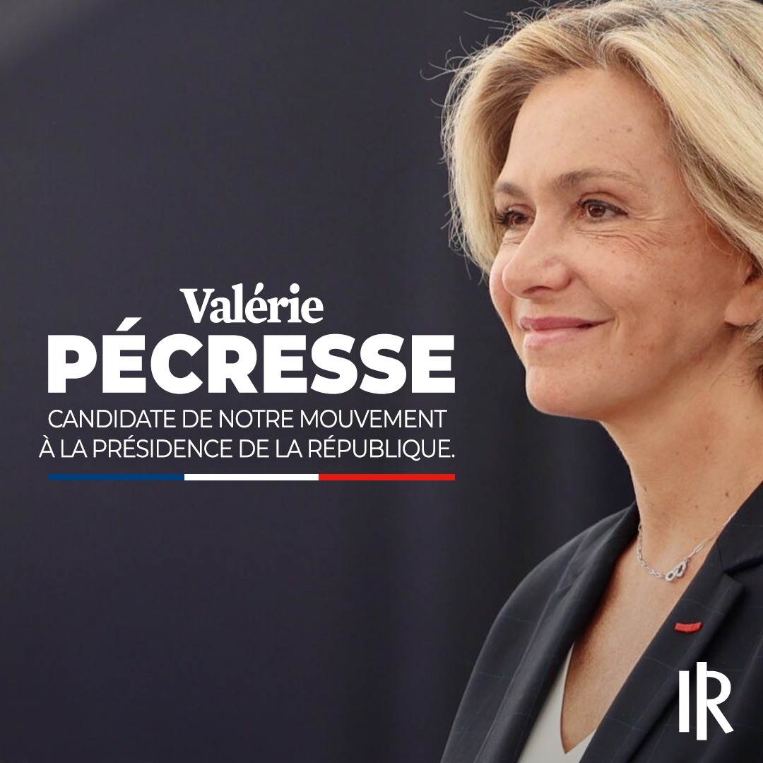 lesRepublicains's tweet image. Valérie Pécresse, candidate de notre mouvement à la présidence de la République.