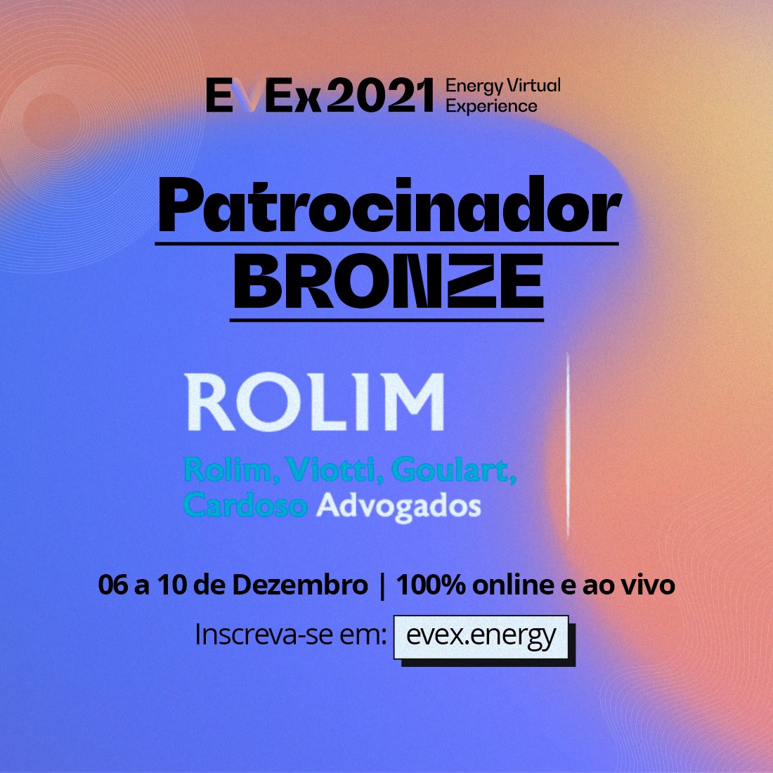 O escritório Rolim, Viotti, Goulart, Cardoso Advogados é patrocinador BRONZE do #EVEx2021. 

🎟 Não perca mais tempo! Inscreva-se agora no maior evento ibero-americano do setor de energia através do link evex.energy