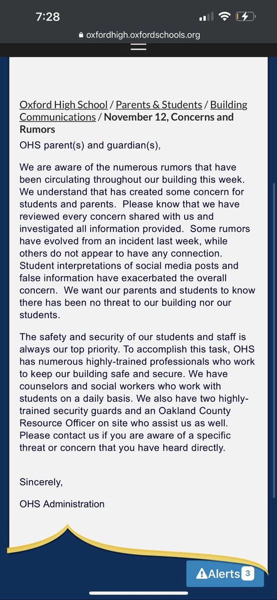 DABP's tweet image. I can not believe the school refers to the mass shooting as an “incident “!