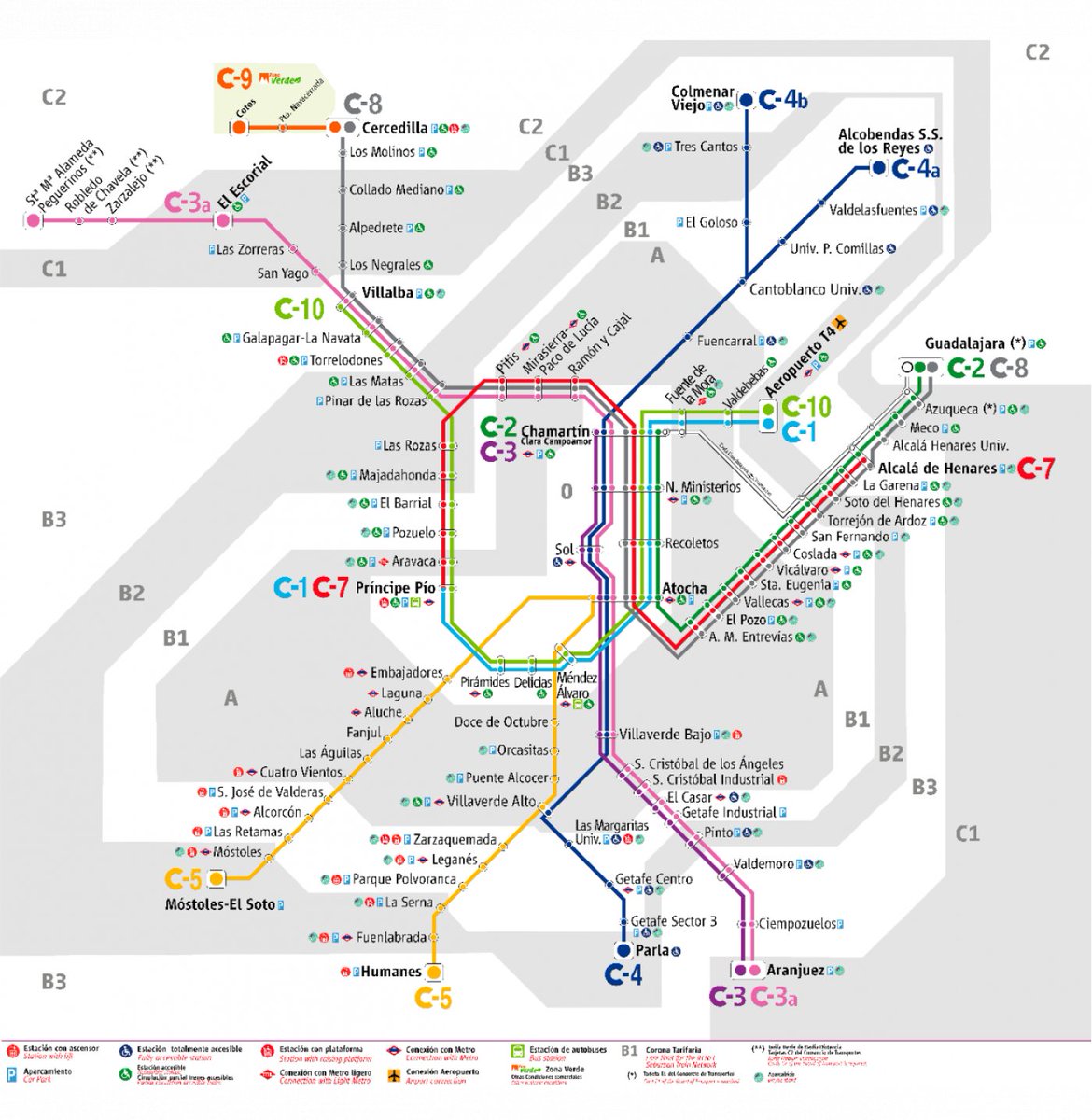 LiveSpainBot's tweet photo. Plano de @Renfe Cercanías Madrid 2021 https://t.co/t9LYZGDDCH