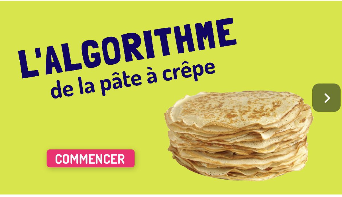L’ALGORITHME de la pâte à crêpe peut aider à faire comprendre les #algorithmes aux jeunes de façon interactive et engageante 🥞👩‍💻🧑‍💻 #CitNum #education view.genial.ly/5fa7f7bfcb9a58…