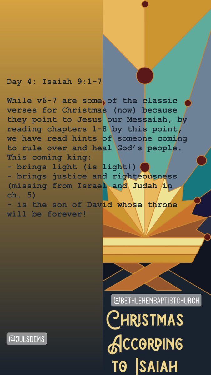 ryandembeck's tweet photo. Day 4: Isaiah 9:1-7. https://t.co/Hw2zXENA5Q
