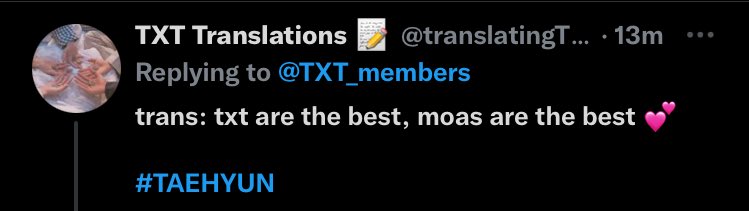 beomimycandy's tweet photo. never regret stanning them, this is ur payback for ur hardwork and u deserves this so much ! i wish i can give u all the awards and make u guys proud,  look how far you’ve come. i appreciate all the comforts u gives me. let’s always be together ^~^

my everything @TXT_members 💗 https://t.co/XbjofvGo20