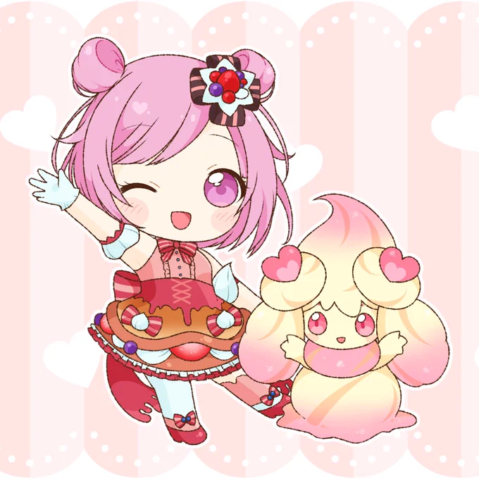 プロセカ×ポケモン!
えむとマホイップ🍬🧁 
