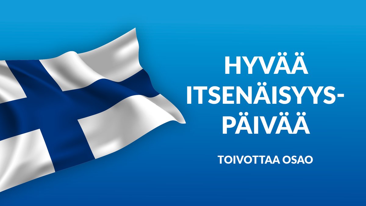 OSAO toivottaa kaikille hyvää itsenäisyyspäivää!

#OSAO #KaikkiOnMahdollista