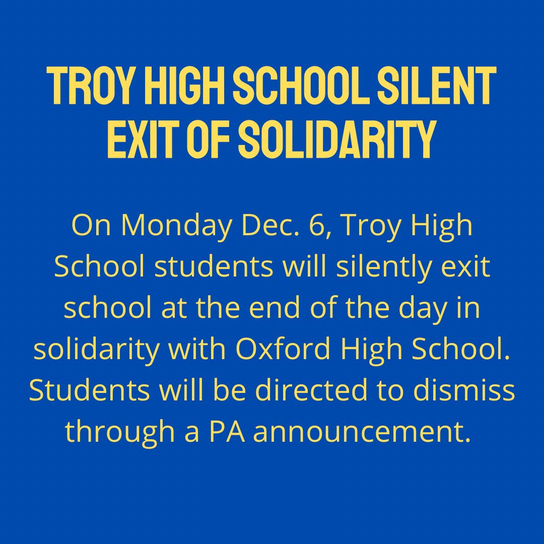 UPDATE: We will be showing our support for Oxford by wearing blue &amp; gold and silently exiting on MONDAY. 💙💛