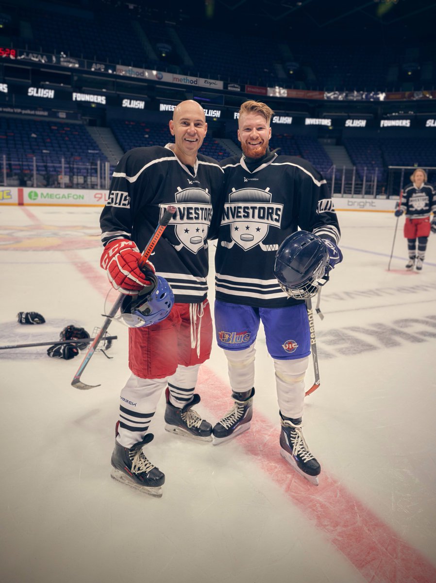 Team @profounders, @OTempakka out on the ice at #slush2021. Thanks @timomj. What a great time.