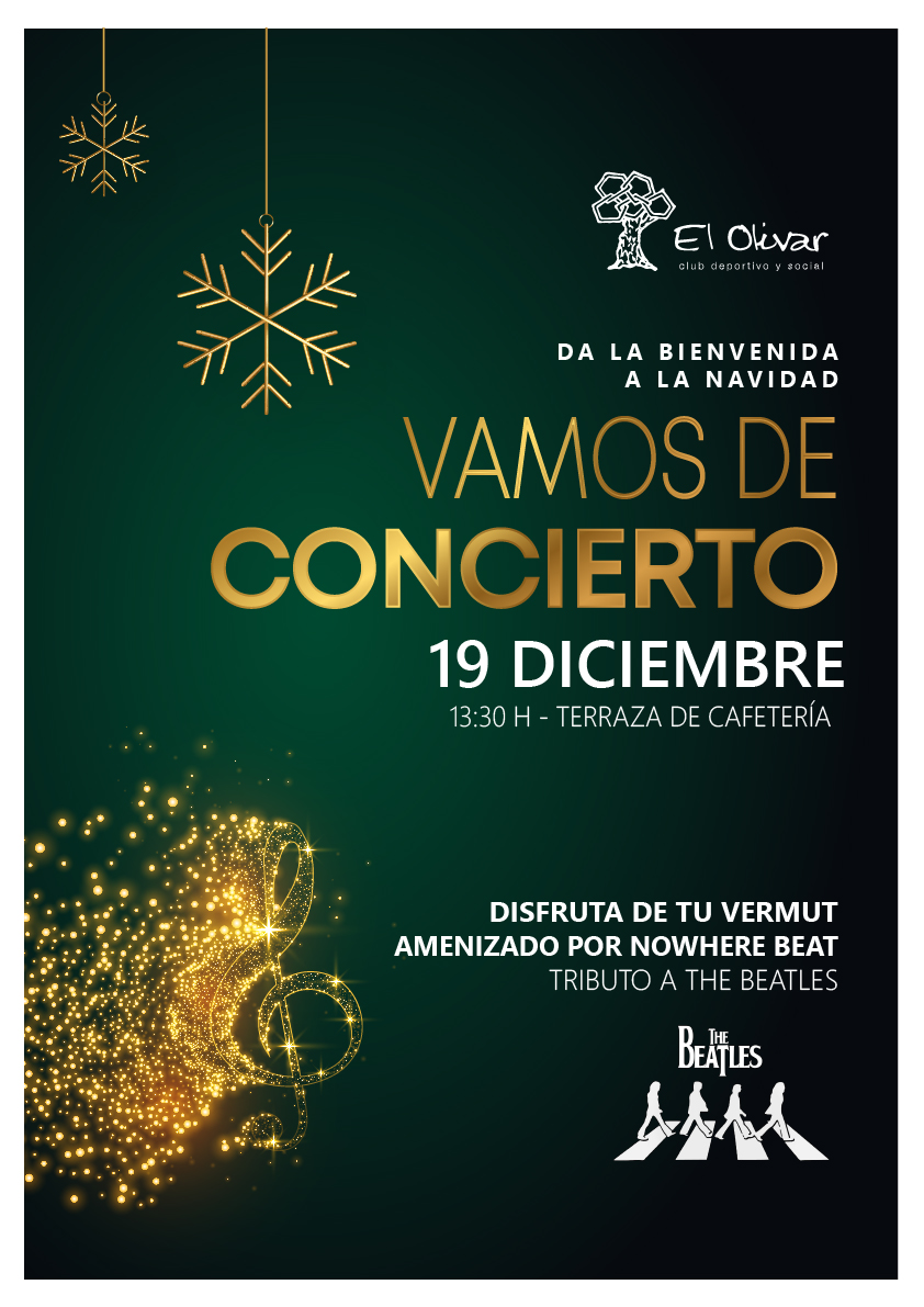 EM_ElOlivar's tweet photo. Prepárate para dar la bienvenida a la #Navidad a lo grande en #ElOlivar

Hemos preparado una cita inolvidable en la que viajaremos hasta los años 60 con la música de @TheNowhereBeat y su tributo a The Beatles

📍Terraza edificio de restauración
🗓️Domingo 19 diciembre
🕜13:30h https://t.co/vV6pQJtXWv