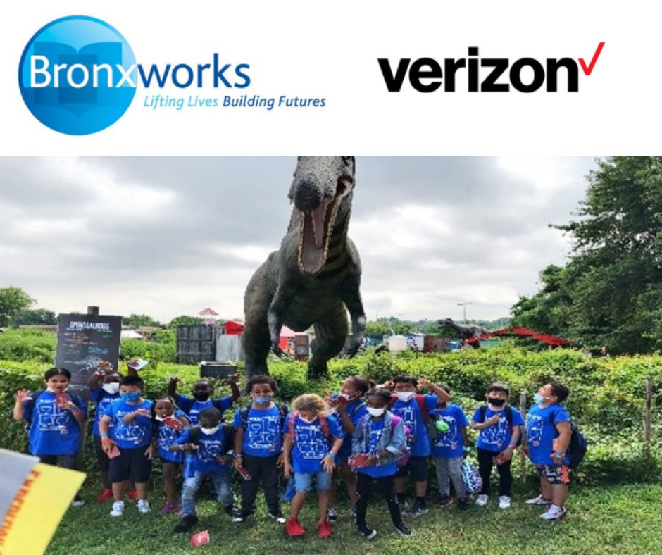As a proud partner and recipient of a Verizon digital inclusion grant, BronxWorks launched enhanced STEM programming in 2021. Children created dioramas of several dinosaur habitats. They also visited <a href="/Jerseysaurus/">FieldStationDinosaur</a> and got the chance to mingle with life-size robotic dinosaurs!