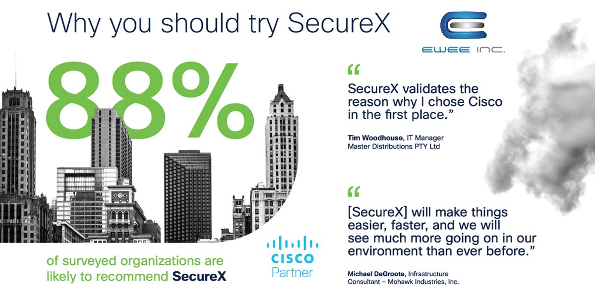 eweeinc's tweet photo. It's Time to Simplify Your Security Experience. Learn what users are saying about #CiscoSecureX #eweeinc #cisco
https://t.co/0SCzhb459R https://t.co/cBRSCQK6Tp