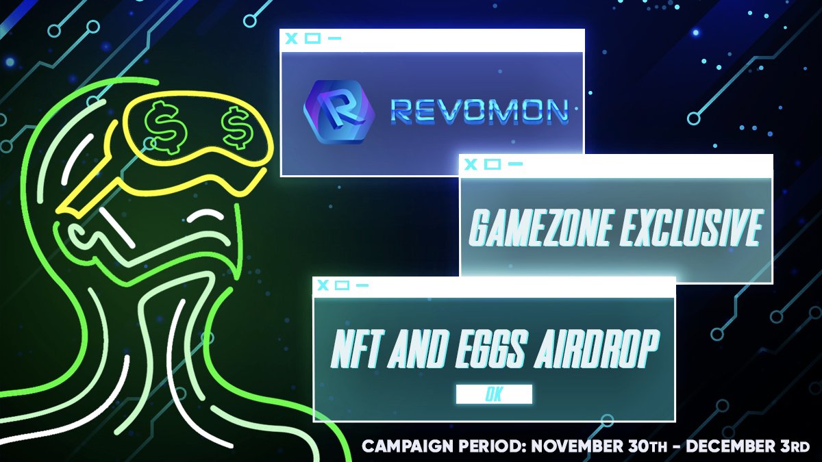 RevomonVR's tweet photo. 1. #claimyouregg , #GameZone &amp; #BlueZilla rewards will be all at once around 9pm UTC today: https://t.co/bZA2FTkTuq 

2. Monthly airdrop for eligible #revomon tiers will proceed today in your wallet (#BSC)

3. Staking: 6 month pool / 100% / 300k $REVO alloc / 20k max / 5th 7pmUTC https://t.co/66lOKZOacS