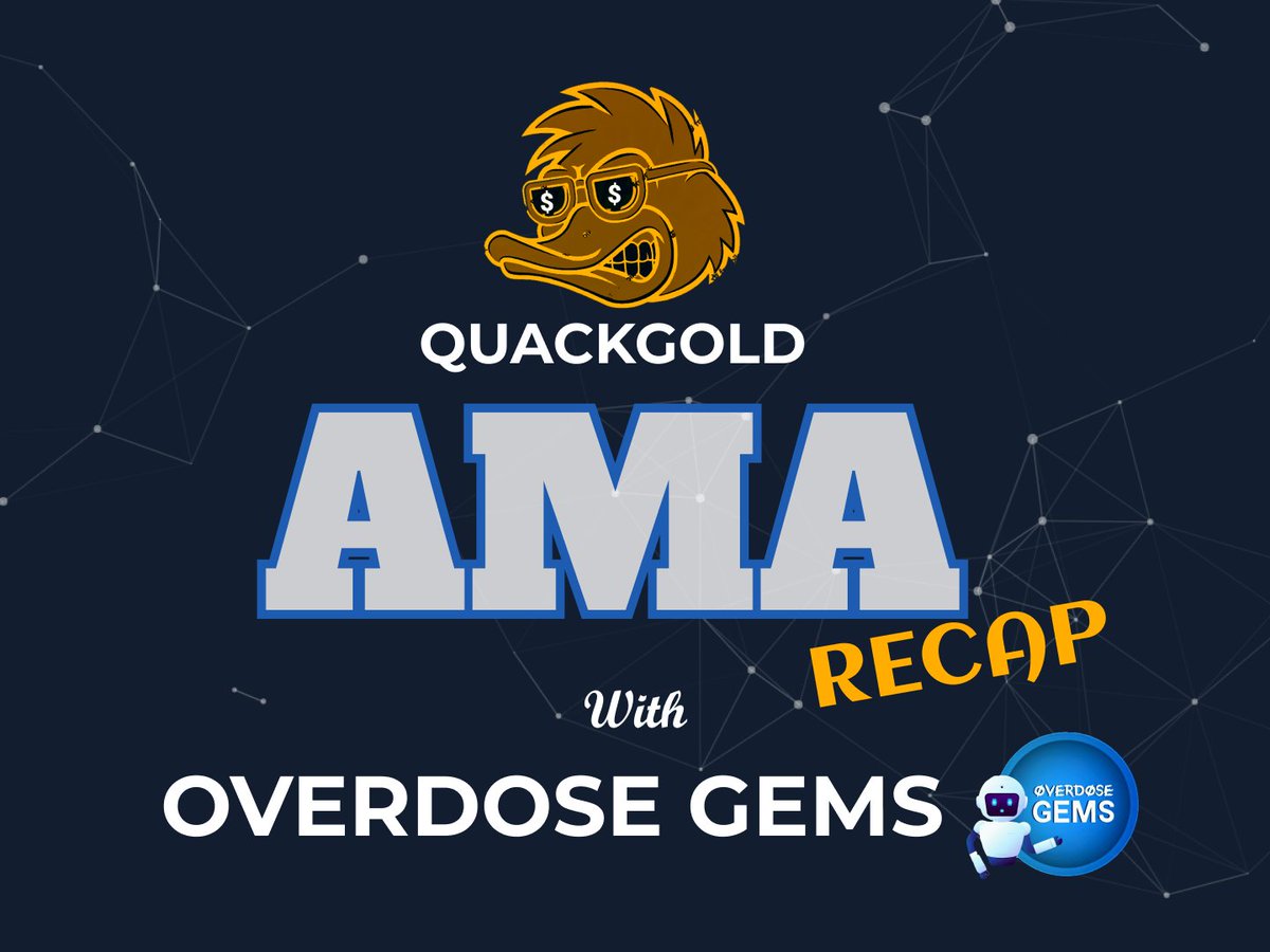 quack_gold's tweet photo. Did you miss our AMA ?

Follow the link below to get a full Recap on our AMA with OverdoseGems.

👇👇https://t.co/ENesDIi9qA https://t.co/iAytrSYNCO