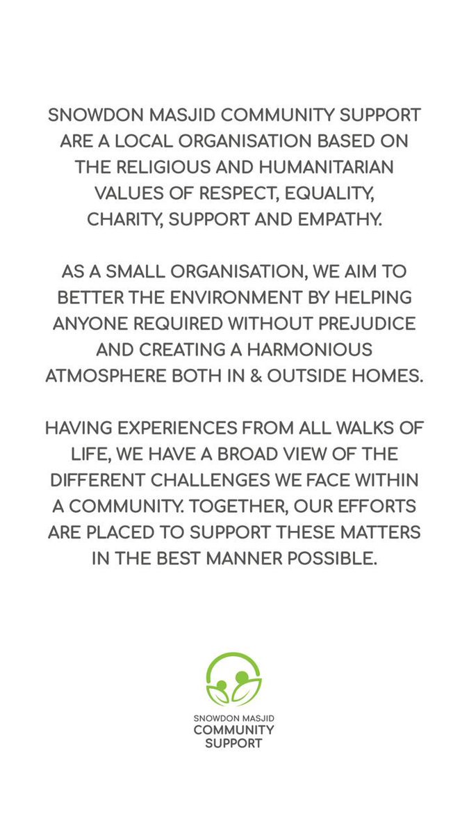 Snowdon Masjid Community Support tweet media