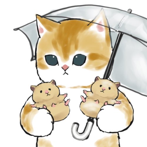 「にゃんこ、
ハムスターを拾う。 」|ぢゅの🐈のイラスト