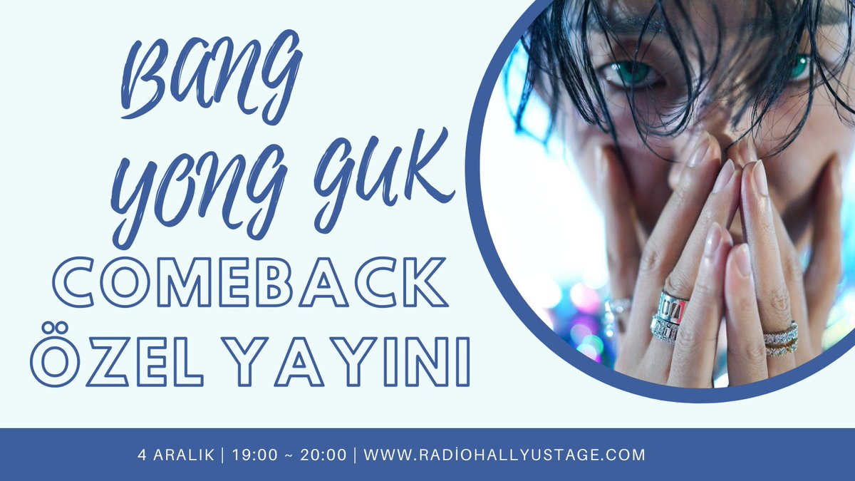 🎧YONGGUK ÖZEL YAYINI🎧

Yongguk geri döndü millet!!! Birlikte özlem gidereceğimiz bir yayın ile karşınızdayız✨ 19.00'da herkesi bekliyoruz!
BABY'ler özel davetlimiz~~

<a href="/BAP_Turkey/">B.A.P Türkiye🇹🇷</a> 💙
radiohallyustage.com