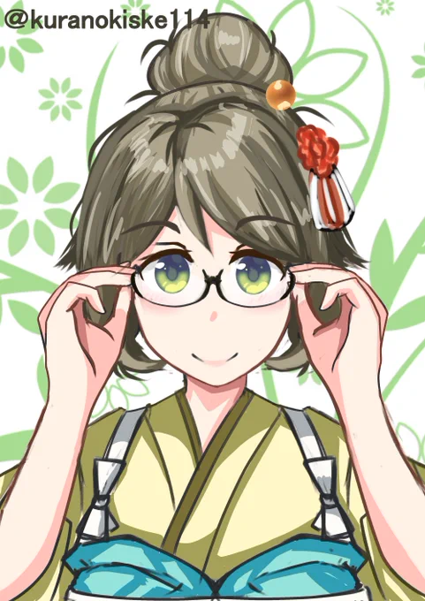 旅館の若女将みたいな絵になってしまった。駿河田中城さん。#御城プロジェクト版深夜の真剣お絵描き60分一本勝負 