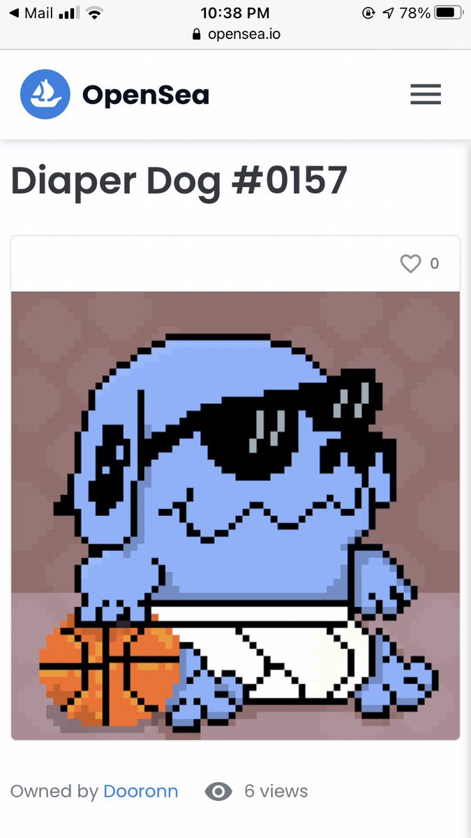 dooronn's tweet photo. @NFTupdate Diaper Dog NFT is my favorite! 🦴 @Diaper_Dogs #diaperdogs #nft #pixelart #airjordan #dunkin https://t.co/81GSKz90Bs