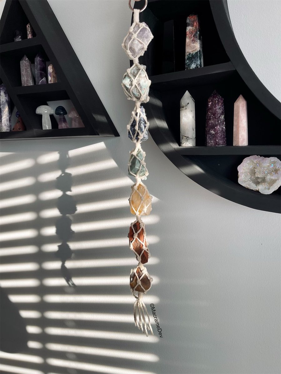 MysticStitchCo's tweet photo. Handmade Macrame Wrapped Chakra Crystals ✨✨ https://t.co/zUBz4qidig
