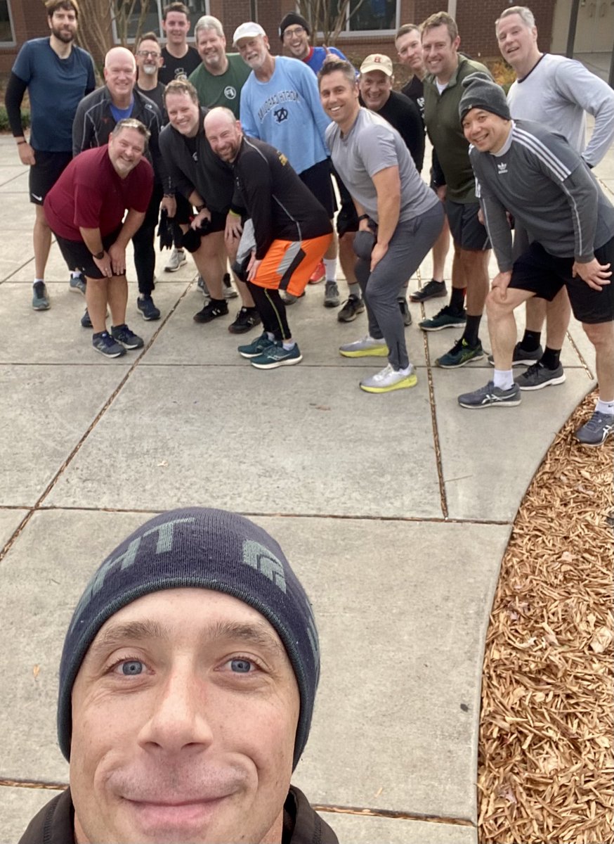 F3Seahorse's tweet photo. @wobegon_F3 @F3WinstonSalem Was great posting with @F3WinstonSalem this A.M. for a Starfish led Grinch / 12 days of Christmas beatdown! Huge thx to @wobegon_F3 for the ride there and back! Hope to see you guys at an @f3capefear workout soon! https://t.co/IKr2nd9nYL