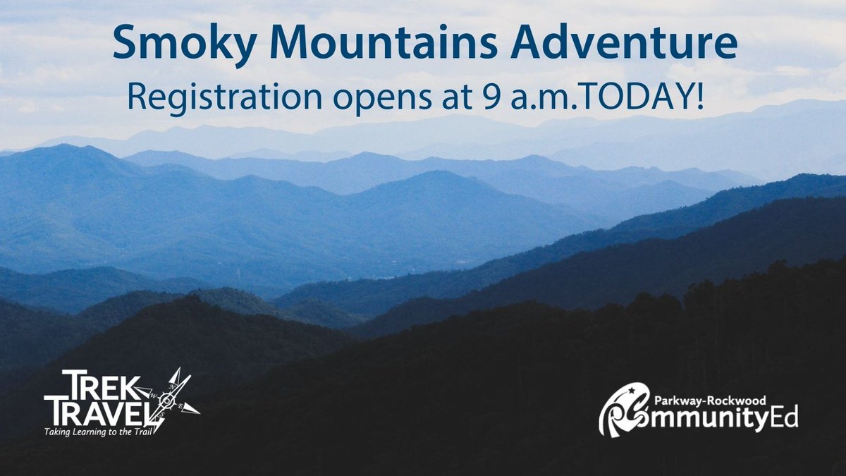 "You're off to great places. Today is your day. Your mountain is waiting, so get on your way."-Dr. Seuss ⛰️ Registration opens at 9 a.m. TODAY for Rockwood 5th grade Smoky Mountains trips: bit.ly/3CnbjJw