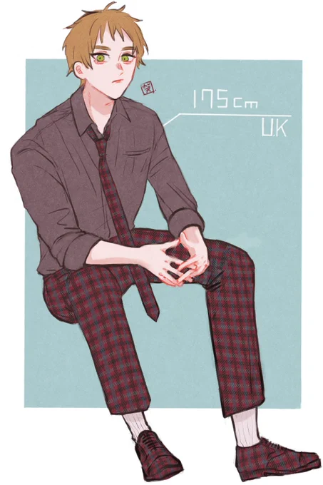 #ヘタリア
#hetalia
🇬🇧
アサカクは175cmある…(噛み締め) 