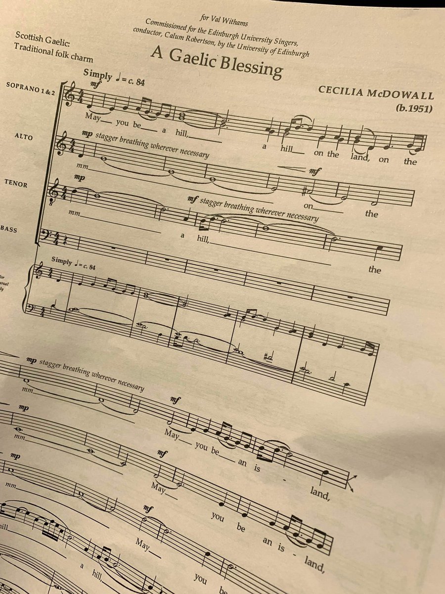 Grads 2021 nearly coming to a close, today we are singing the wonderful ‘A Gaelic Blessing’ commissioned for the Edinburgh University Singers by Cecilia McDowall 

#Grads2021 #blessED #ceciliamcdowall #EdinburghUniversity #EUSingers