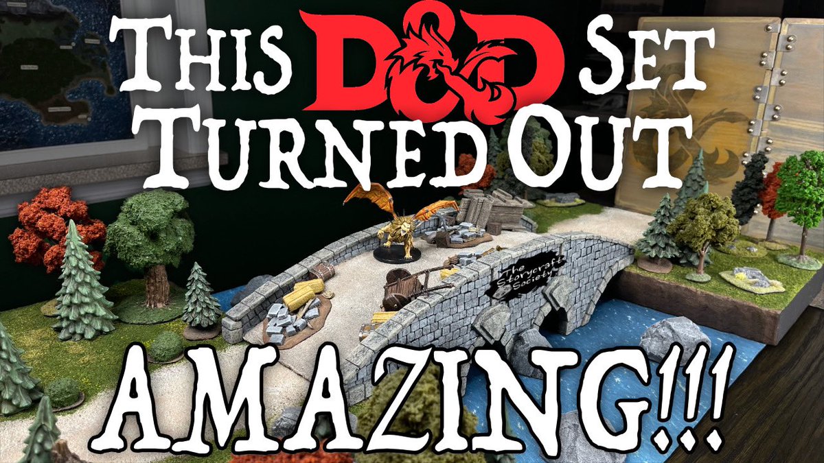 TheStorySocial's tweet photo. This has to be one of my favorite builds ever! What did you think of my bridge scene?

Link to the channel in bio. Videos drop Thursday’s at Noon. 

#dungeonmaster #wizardsofthecoast
#dnd #dungeonsanddragons #terrain #wargaming #wargamingterrain #roleplayinggames #crafting #5e https://t.co/I1WCQsLAlo