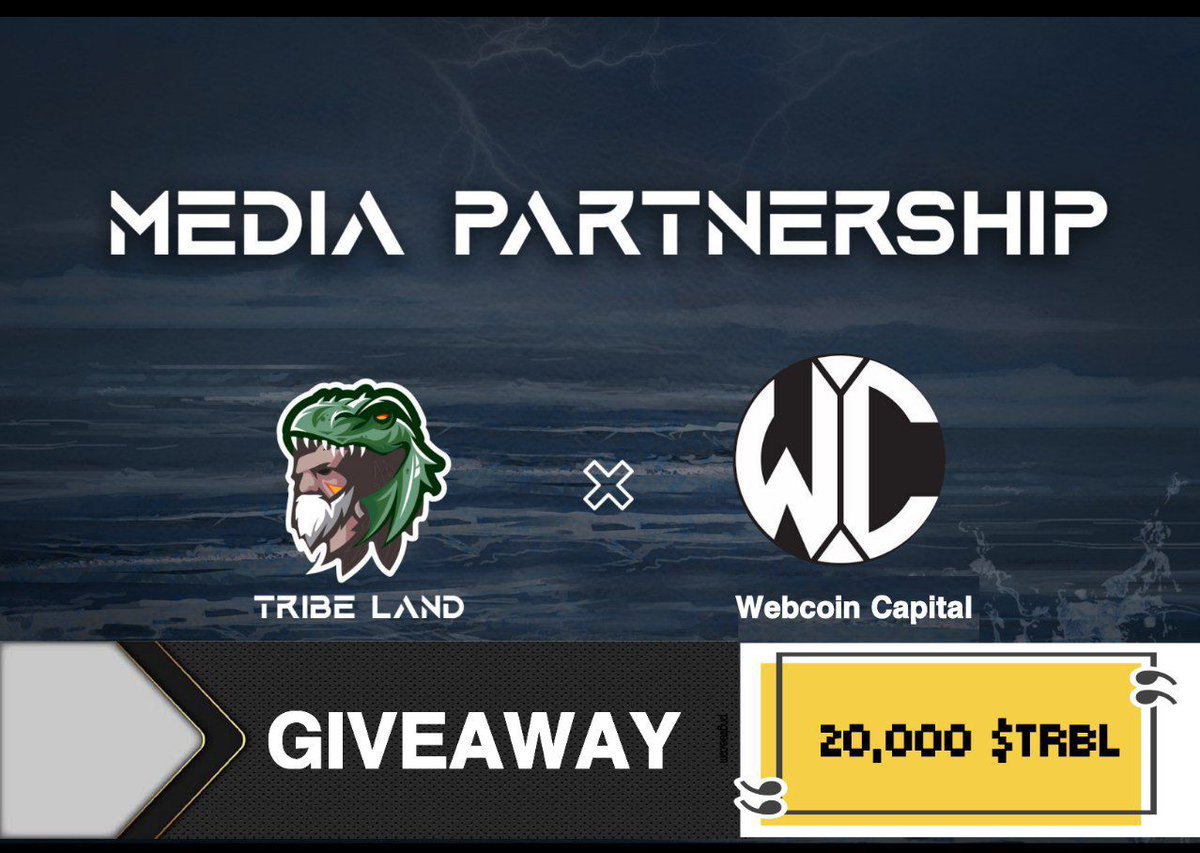 As we announced our Recent partnership with @tribe_land 

To celebrate 🥳 this partnership we would like to announce a giveaway worth 20,000 $TRBL 🎁 for our community

👉Participate Here
gleam.io/v5s39/tribe-la…

🔥More Details in - 
t.me/thewebcoinCapi…