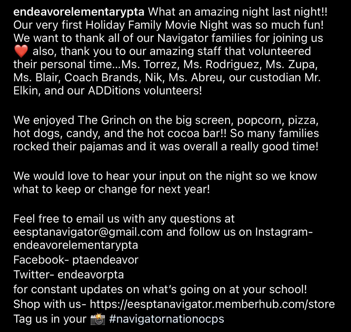 PTA - Endeavor Elementary tweet media