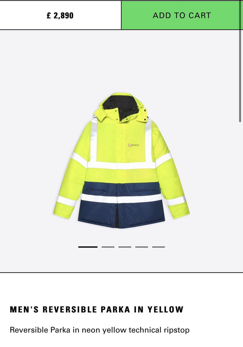 interrobangart's tweet photo. “Is that the-”
“The £2,890 Balenciaga Parka? No, it’s literally just my partner’s work-issued hi-vis jacket” https://t.co/sUB9FL7iES