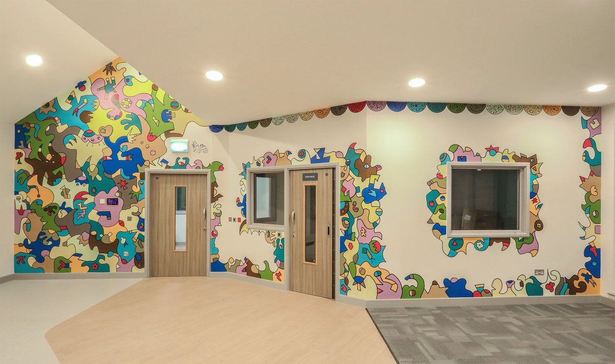 Latest mural KINETIC for <a href="/LeedsandYorkPFT/">Leeds & York Partnership NHS Foundation Trust</a> at there brand new hospital Red kite in leeds for you young people with mental health difficulties. Big thanks Tristan da Cunha for all your efforts . Em Inman &amp; the trust for commissioning me &amp; <a href="/Curtis24056/">Con Curtis</a> for the great photos