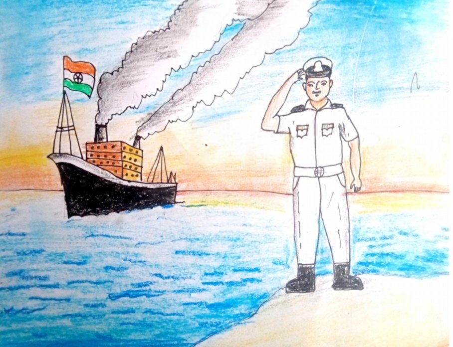 Indian Navy Day DrawingIndian Navy Day Poster Drawing How to Draw Indian  Navy Day   YouTube