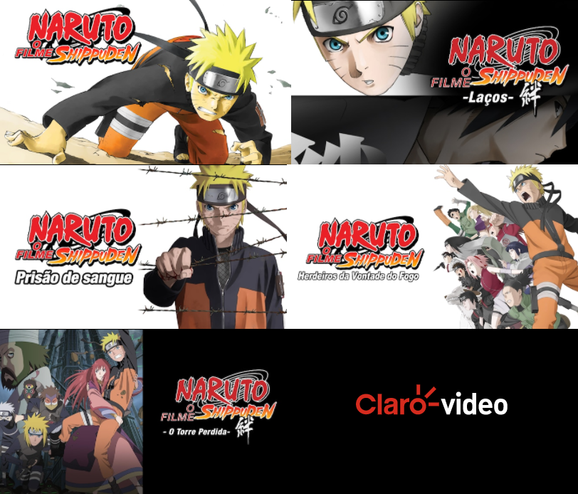  Filmes de Naruto Shippuden estreiam no Claro Vídeo